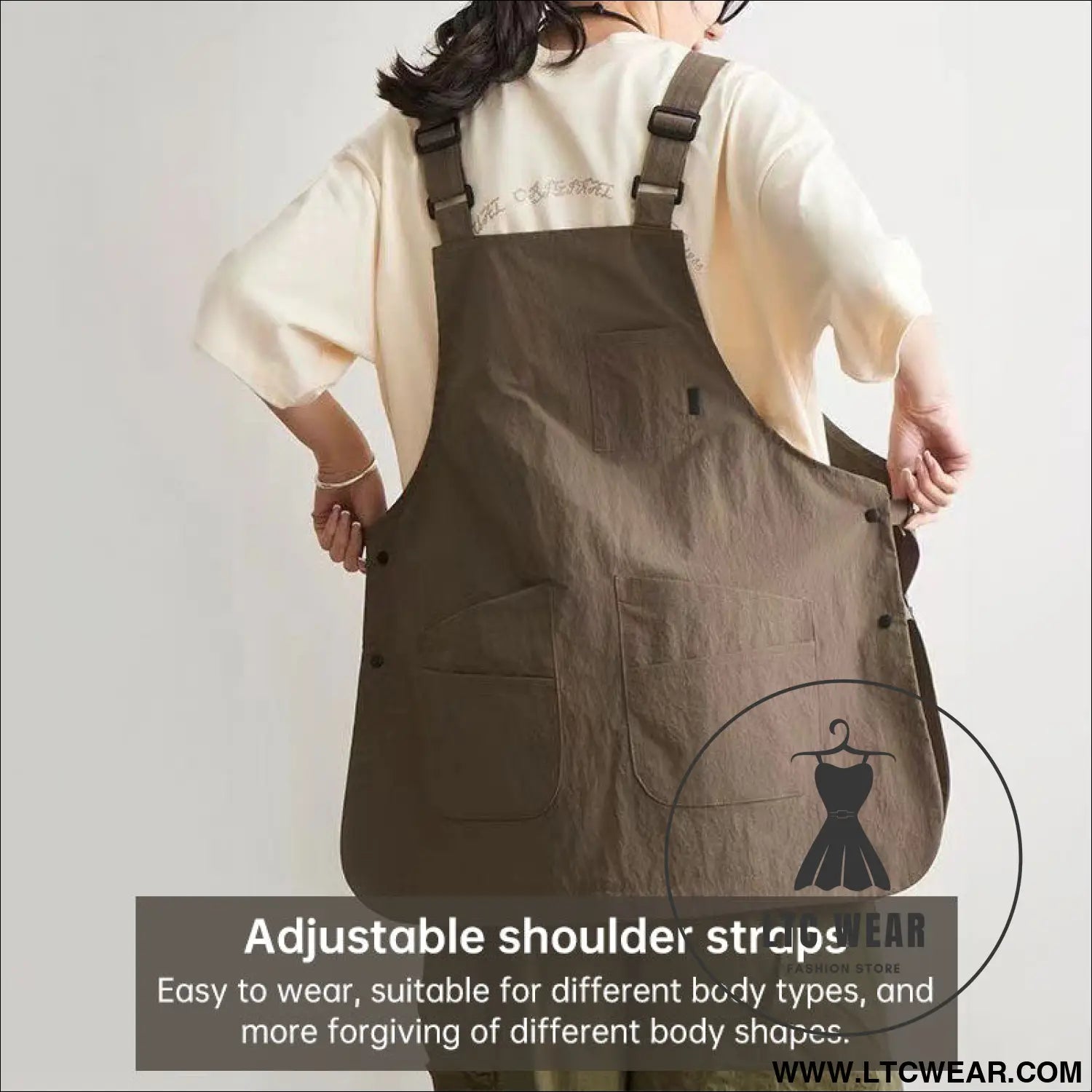 Double-Sided Waterproof Kitchen Apron – Adjustable Unisex Chef Apron, Pure Color Household Cooking Workwear - L.T.C Wear Online Fashion Store