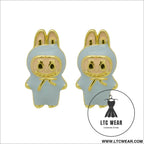 Drip oil colored cute cartoon character personality simple and versatile ear studs earrings - de250708-lb
