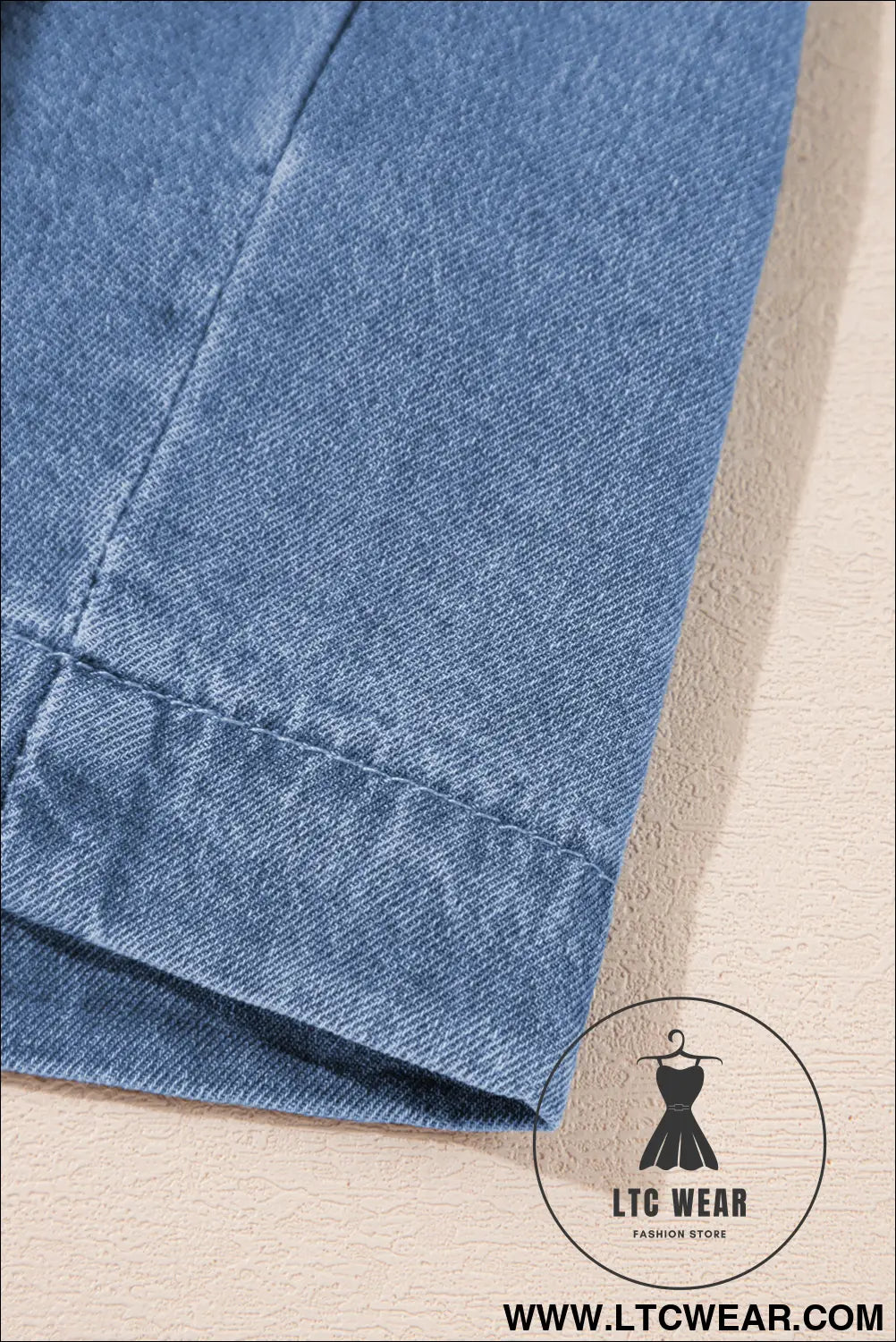 Dusk blue bow tie front bubble sleeve peplum denim shirt - blouses & shirts