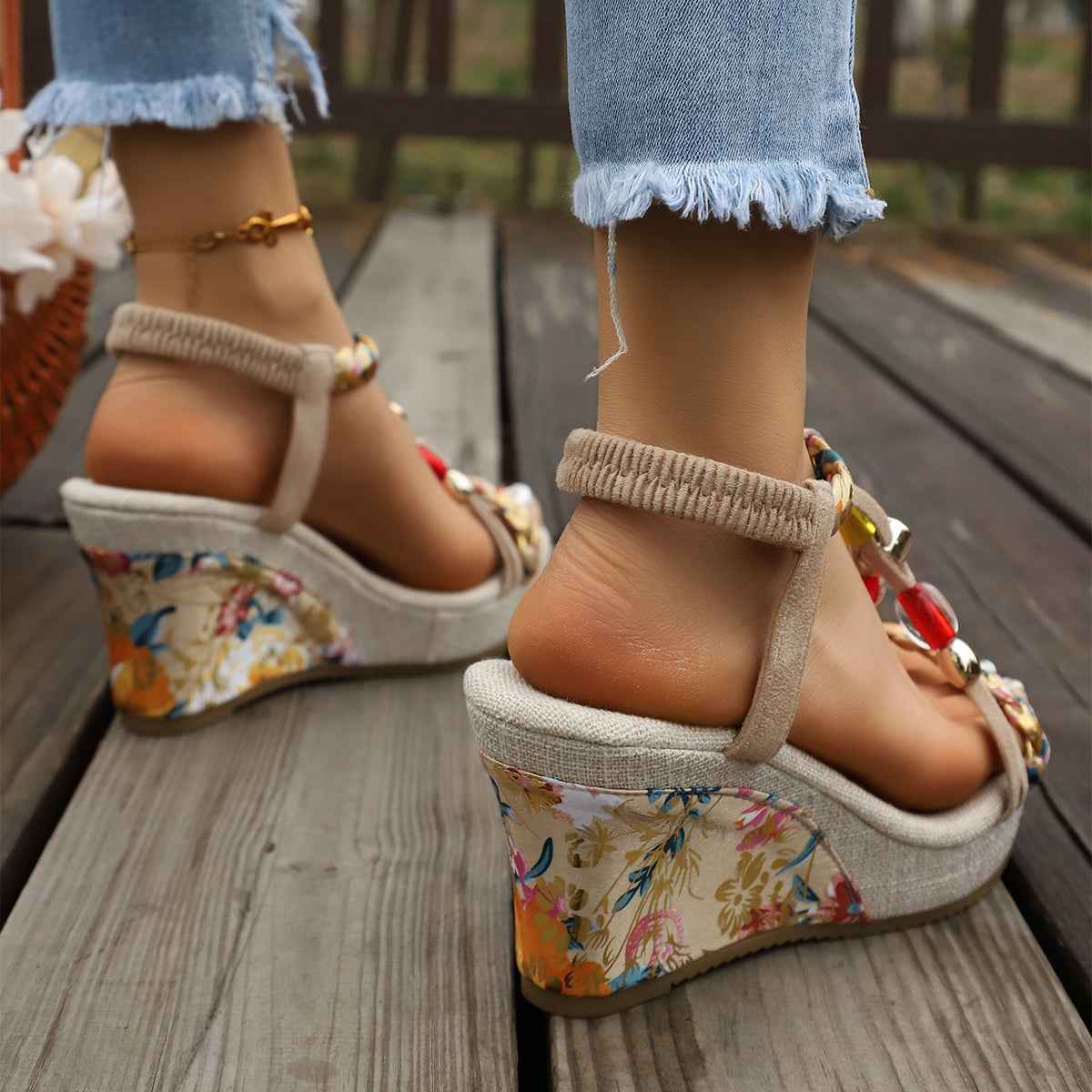 Boho Chic Vintage Wedge Sandals for Effortless Style