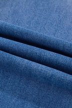 Sky Blue Cropped High Rise Wide Leg Jeans