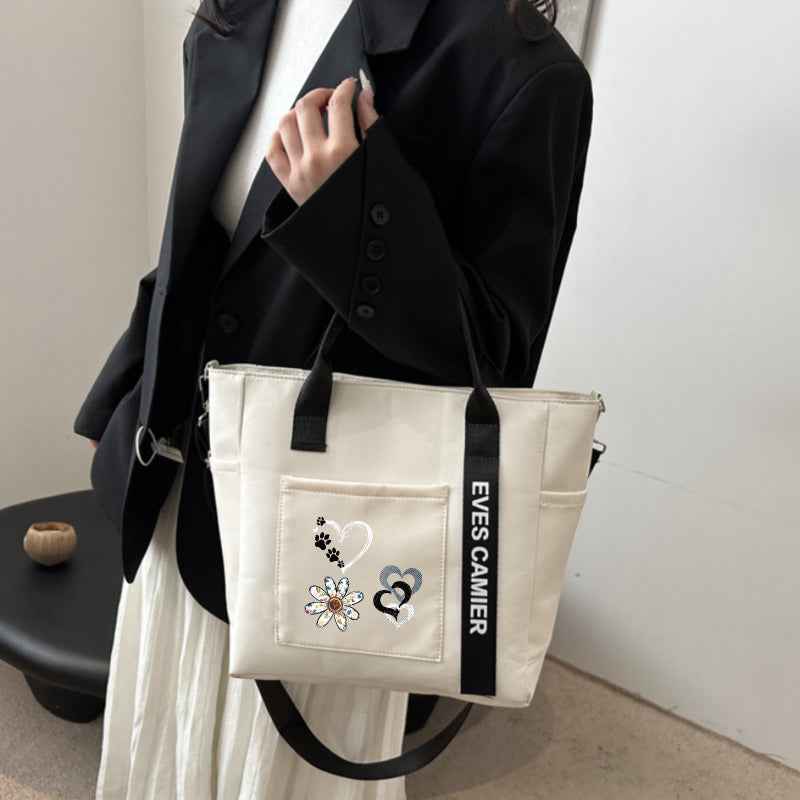 Chic Floral Tote Versatile Crossbody for Work  Travel