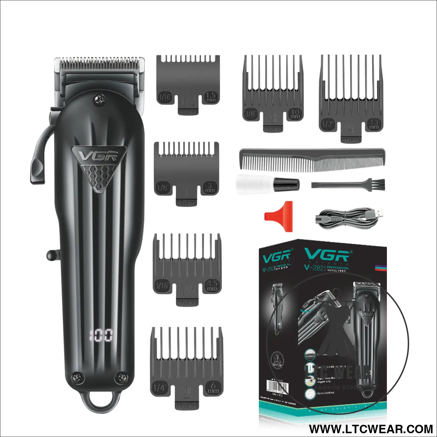 Electric hair clipper fine adjustment gradual change electric hair salon usb rechargeable household electric hair