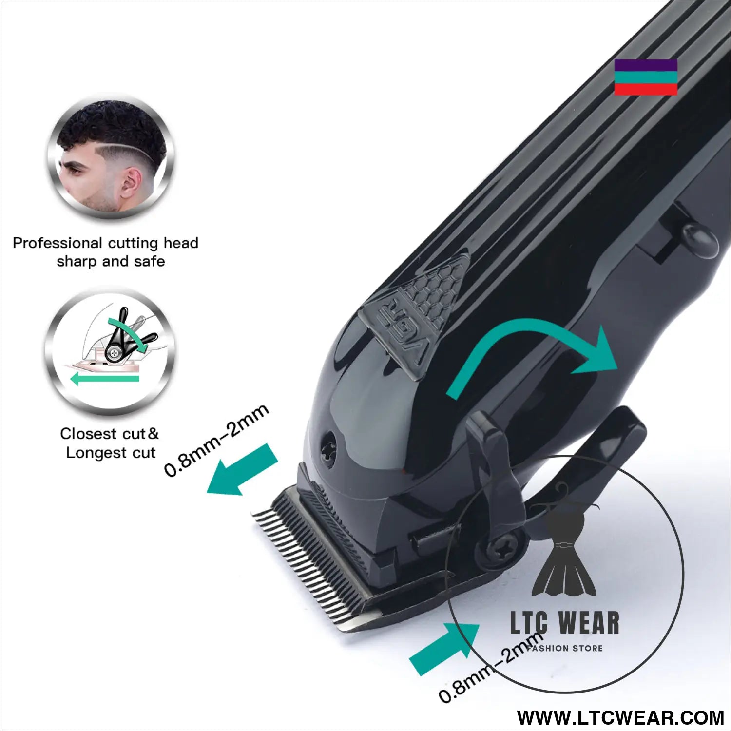 Electric hair clipper fine adjustment gradual change electric hair salon usb rechargeable household electric hair