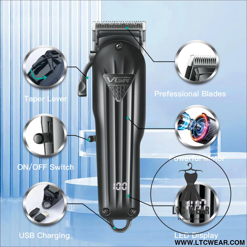 Electric hair clipper fine adjustment gradual change electric hair salon usb rechargeable household electric hair