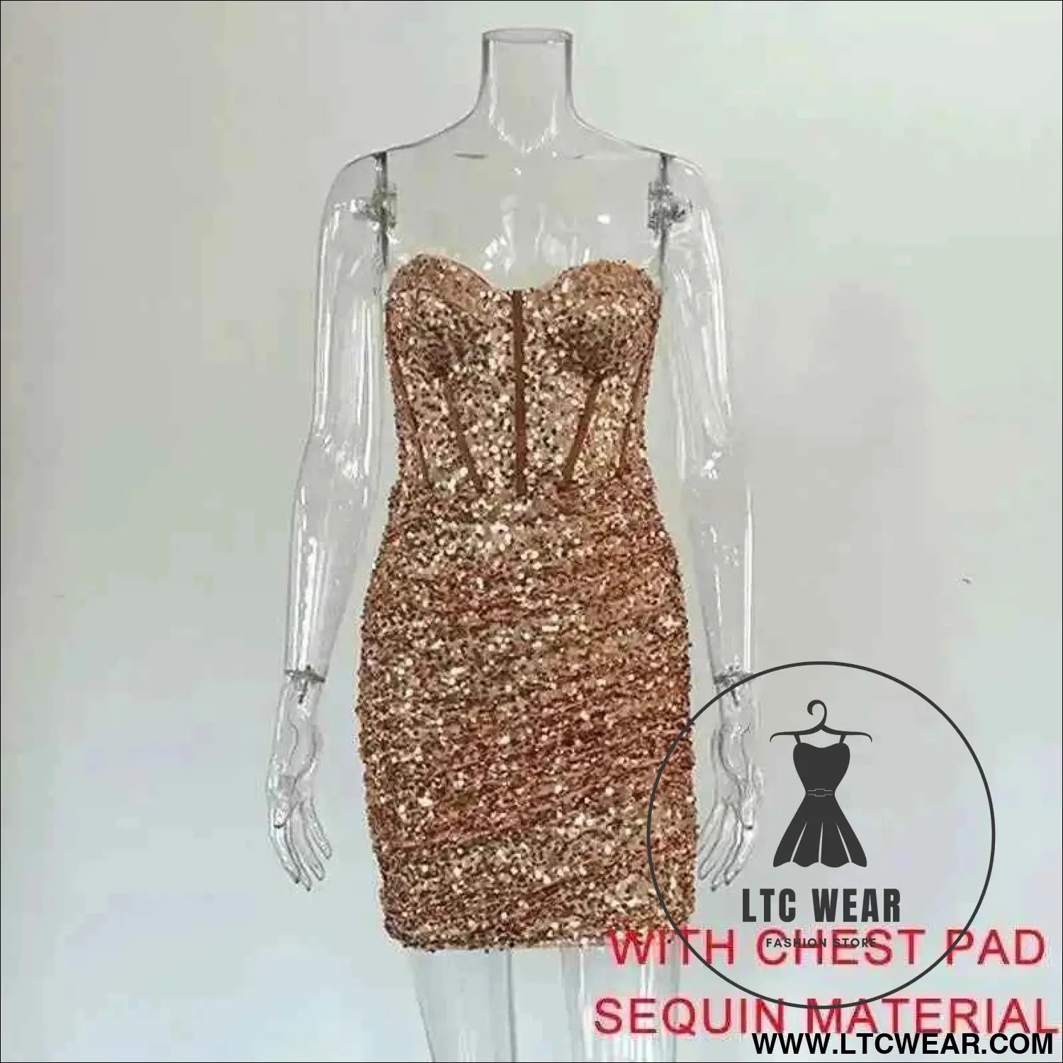 Elegant Glitter Bodycon Mini Dress for Summer Nights