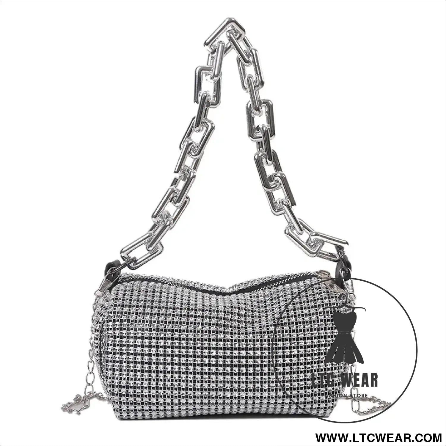 Elegant Glitter Chain Mini Crossbody Purse for Women - L.T.C Wear Online Fashion Store