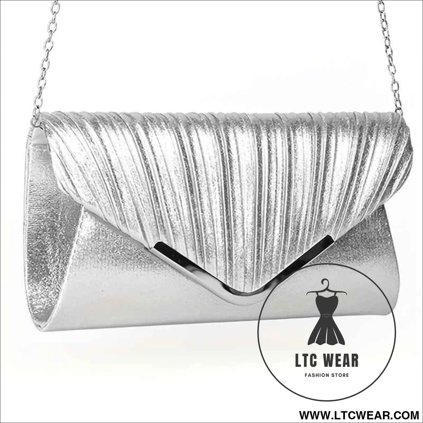 Elegant Rhinestone Set Pleated Clutch  Jewelry for Parties