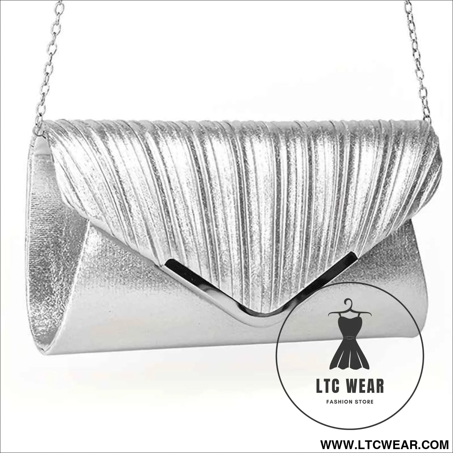 Elegant Rhinestone Set Pleated Clutch  Jewelry for Parties