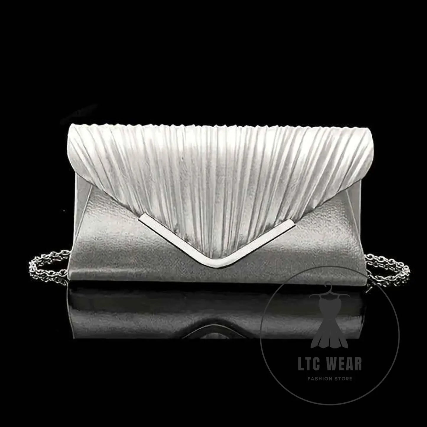 Elegant Rhinestone Set Pleated Clutch  Jewelry for Parties