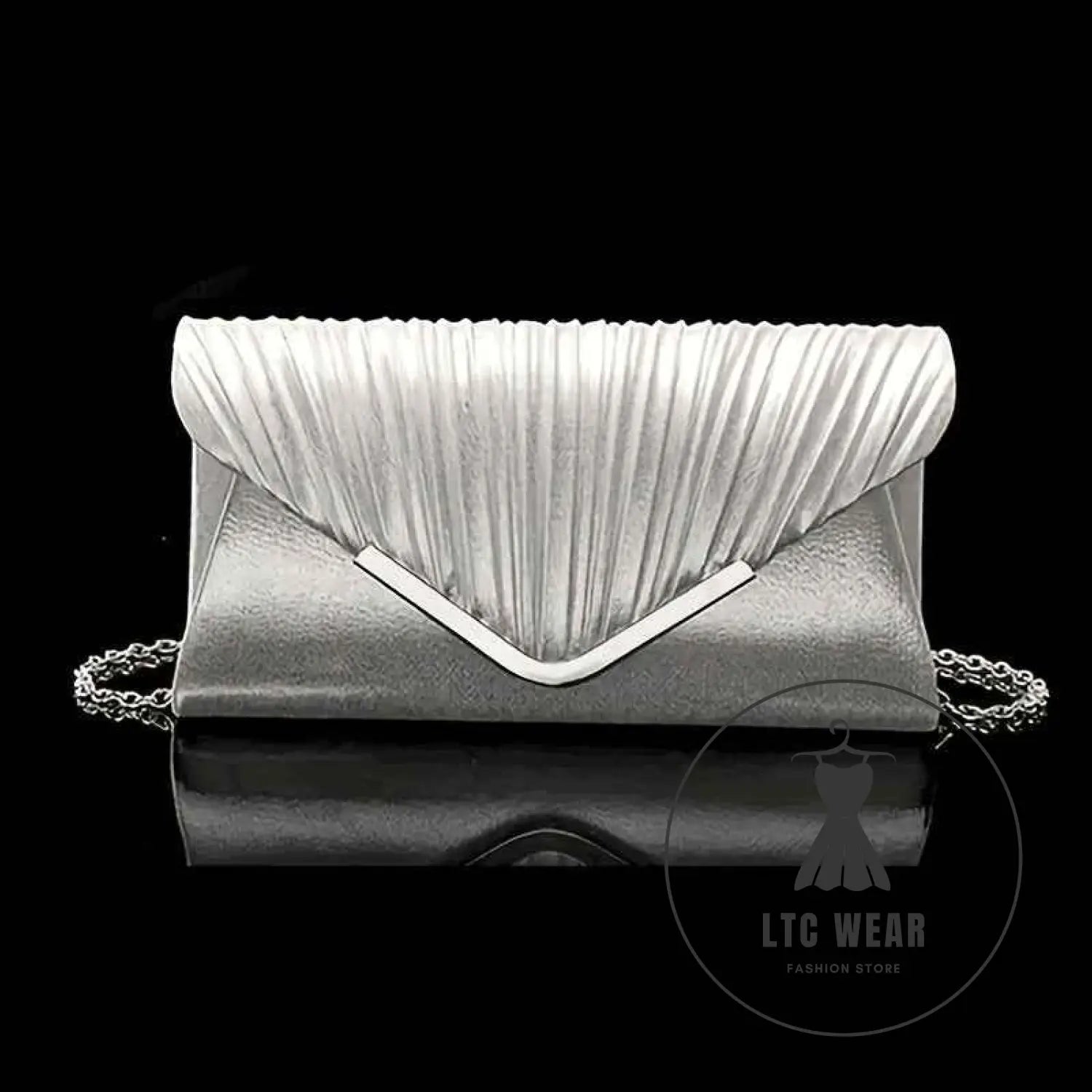 Elegant Rhinestone Set Pleated Clutch  Jewelry for Parties