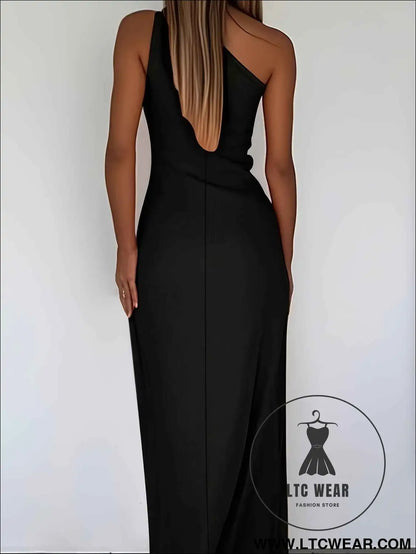 Elegant Ruffled Asymmetrical Summer Midi Dress