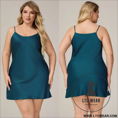 Elegant Satin Chiffon Sleepwear for Women, Summer Strap Sexy Nightdress, Simple Home Wear - L.T.C Wear Online Fashion Store