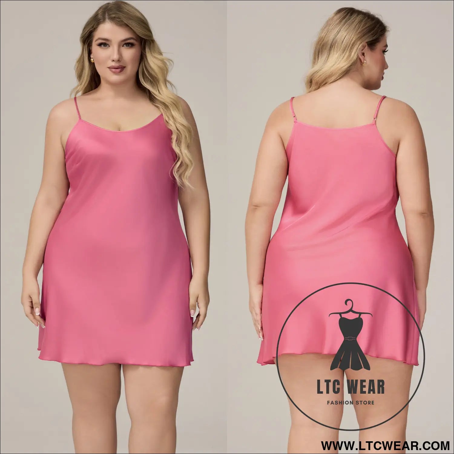 Elegant Satin Chiffon Sleepwear for Women, Summer Strap Sexy Nightdress, Simple Home Wear - L.T.C Wear Online Fashion Store