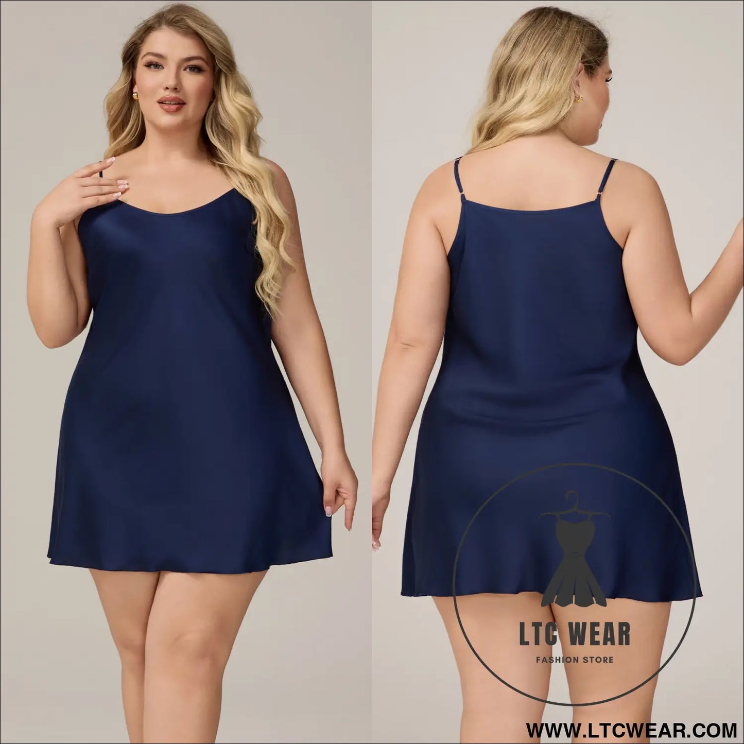 Elegant Satin Chiffon Sleepwear for Women, Summer Strap Sexy Nightdress, Simple Home Wear - L.T.C Wear Online Fashion Store