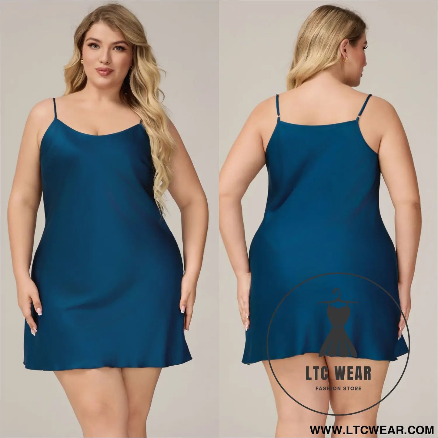 Elegant Satin Chiffon Sleepwear for Women, Summer Strap Sexy Nightdress, Simple Home Wear - L.T.C Wear Online Fashion Store
