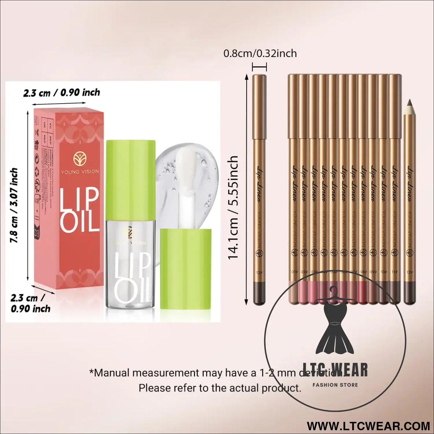 Elevate Your Look: USHAS 12-Color Lipstick & Liner Duo - L.T.C Wear Online Fashion Store