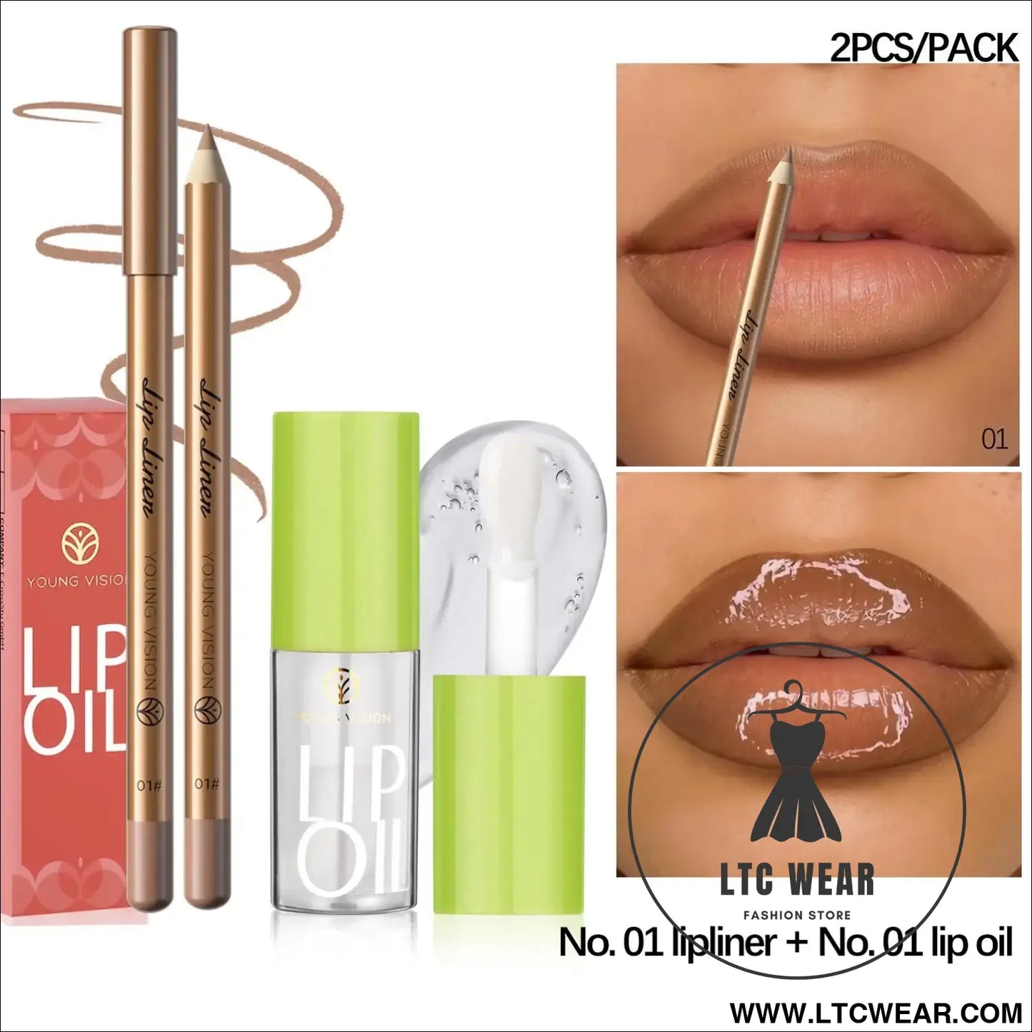 Elevate Your Look: USHAS 12-Color Lipstick & Liner Duo - L.T.C Wear Online Fashion Store