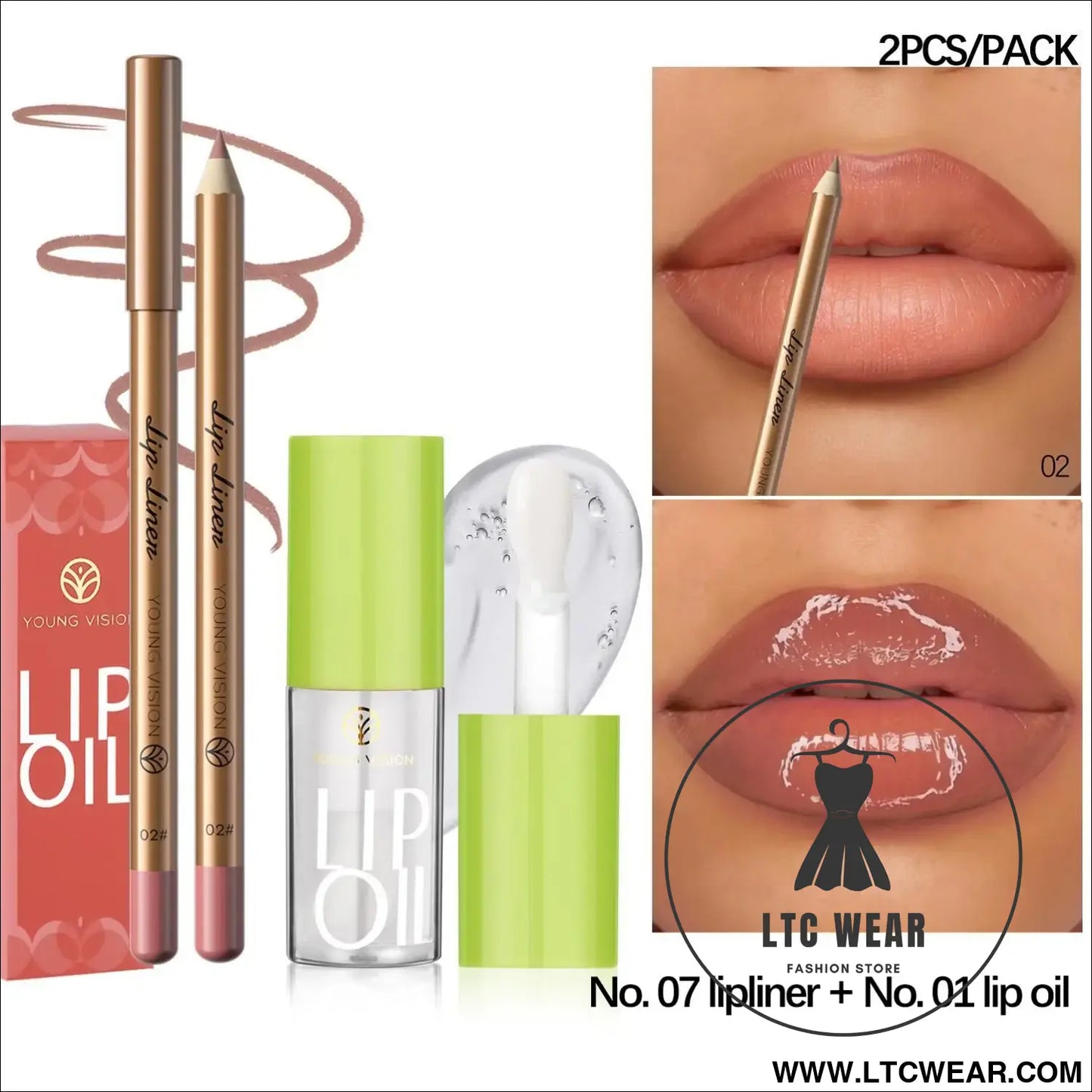 Elevate Your Look: USHAS 12-Color Lipstick & Liner Duo - L.T.C Wear Online Fashion Store