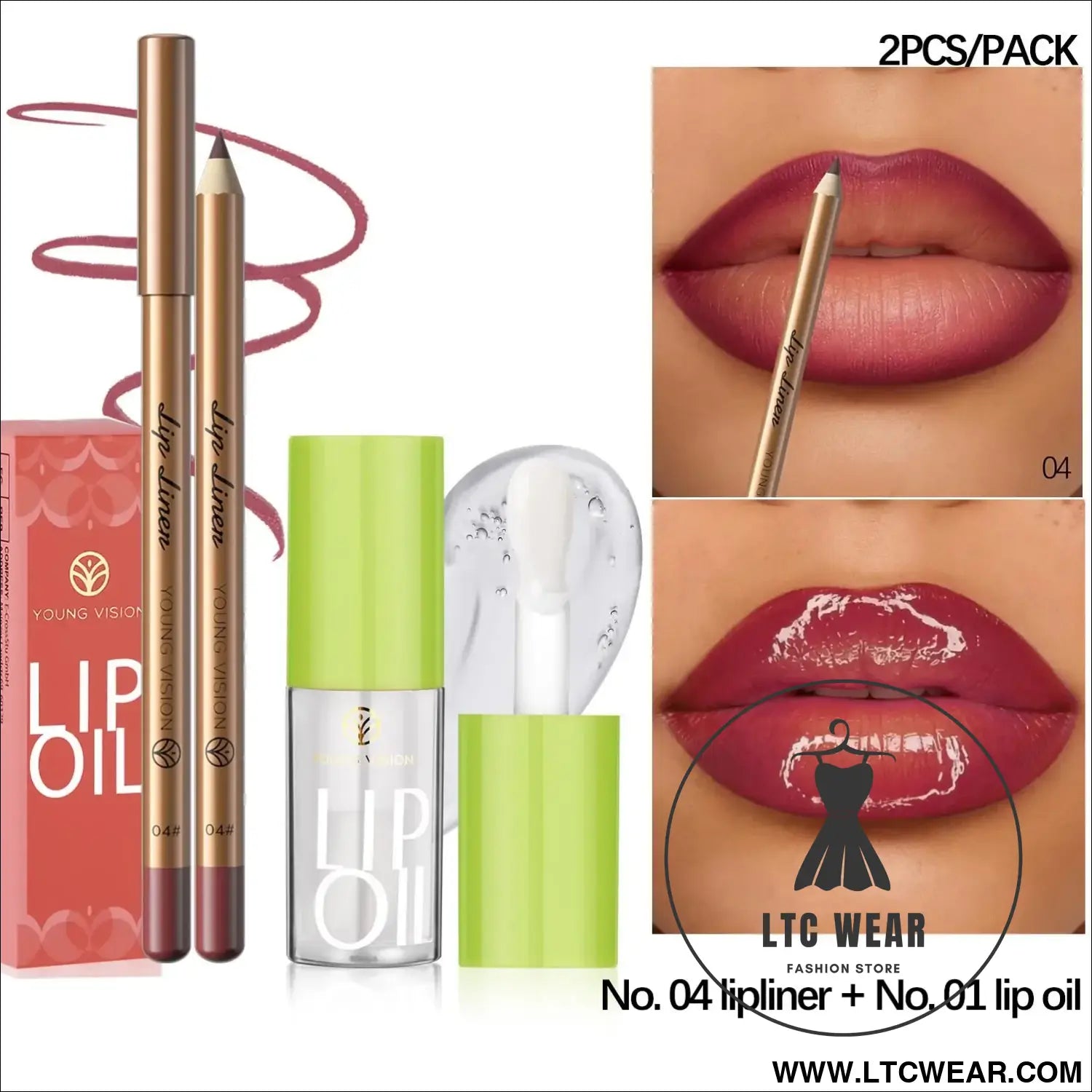 Elevate Your Look: USHAS 12-Color Lipstick & Liner Duo - L.T.C Wear Online Fashion Store