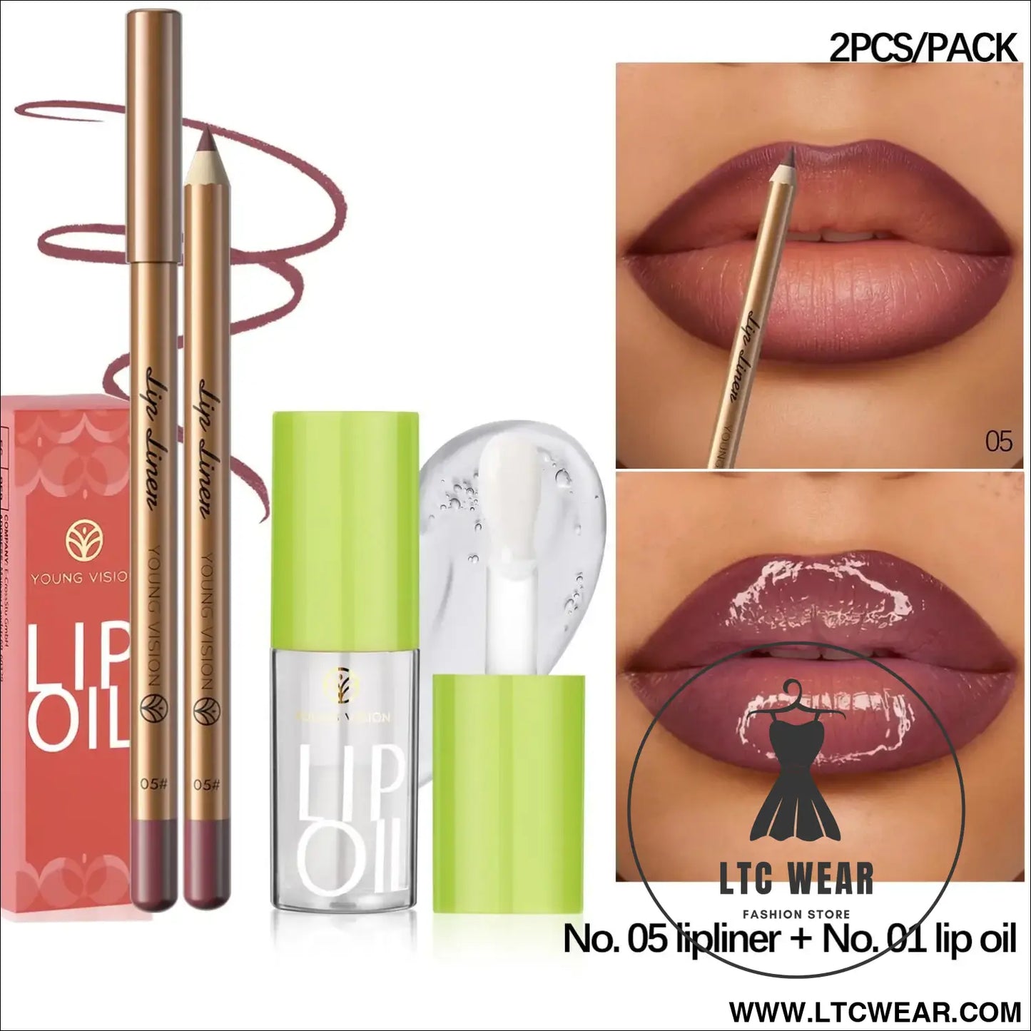 Elevate Your Look: USHAS 12-Color Lipstick & Liner Duo - L.T.C Wear Online Fashion Store