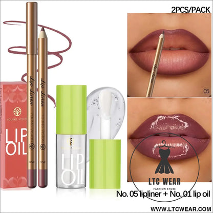Elevate Your Look: USHAS 12-Color Lipstick & Liner Duo - L.T.C Wear Online Fashion Store