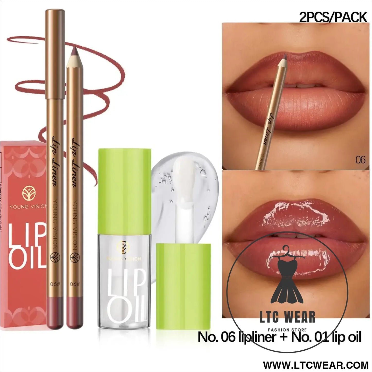 Elevate Your Look: USHAS 12-Color Lipstick & Liner Duo - L.T.C Wear Online Fashion Store