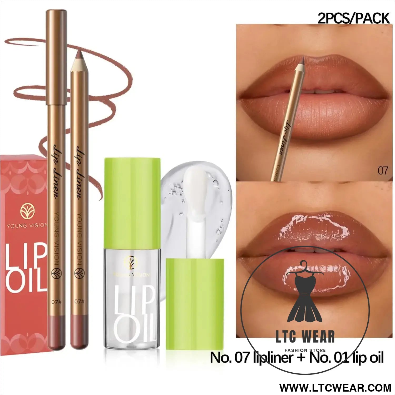 Elevate Your Look: USHAS 12-Color Lipstick & Liner Duo - L.T.C Wear Online Fashion Store