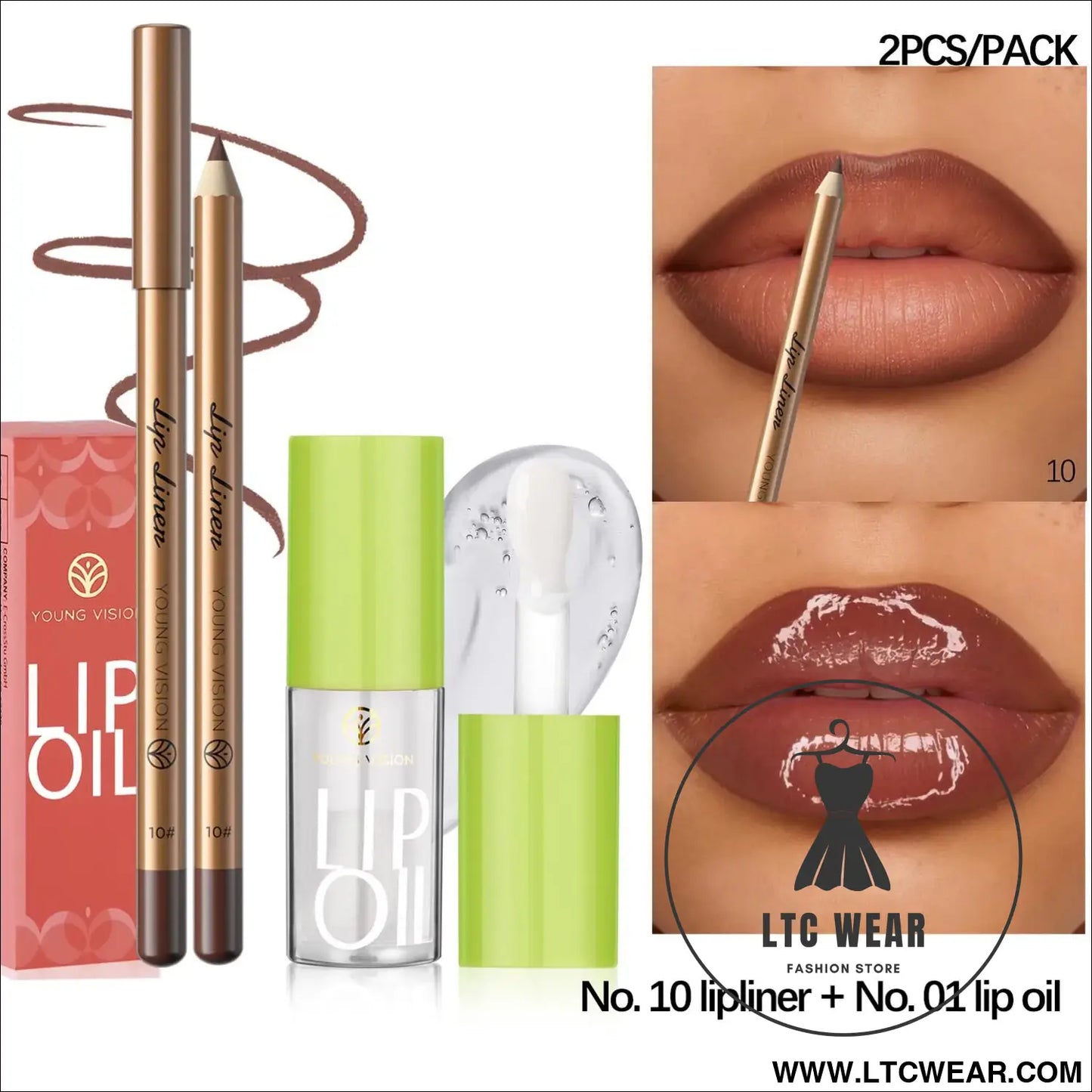 Elevate Your Look: USHAS 12-Color Lipstick & Liner Duo - L.T.C Wear Online Fashion Store