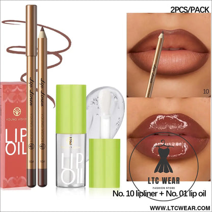 Elevate Your Look: USHAS 12-Color Lipstick & Liner Duo - L.T.C Wear Online Fashion Store
