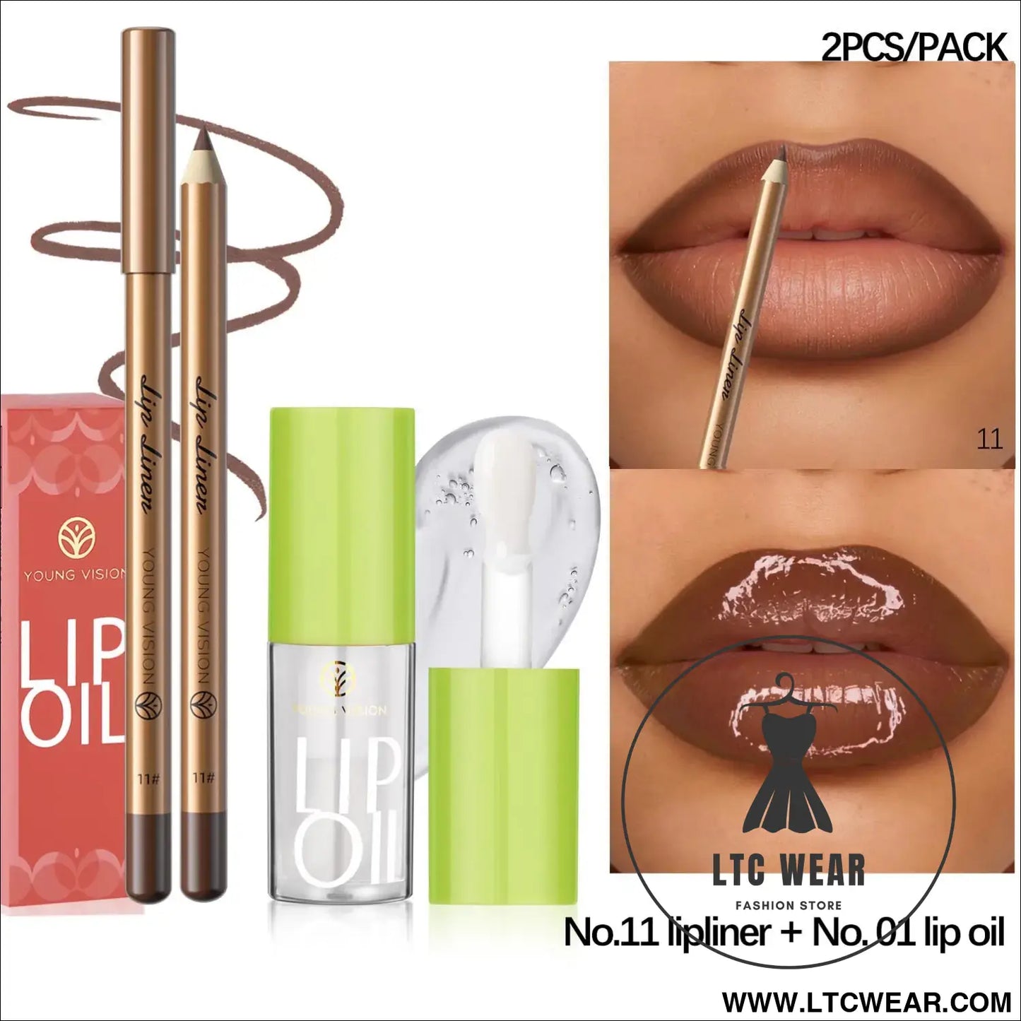 Elevate Your Look: USHAS 12-Color Lipstick & Liner Duo - L.T.C Wear Online Fashion Store