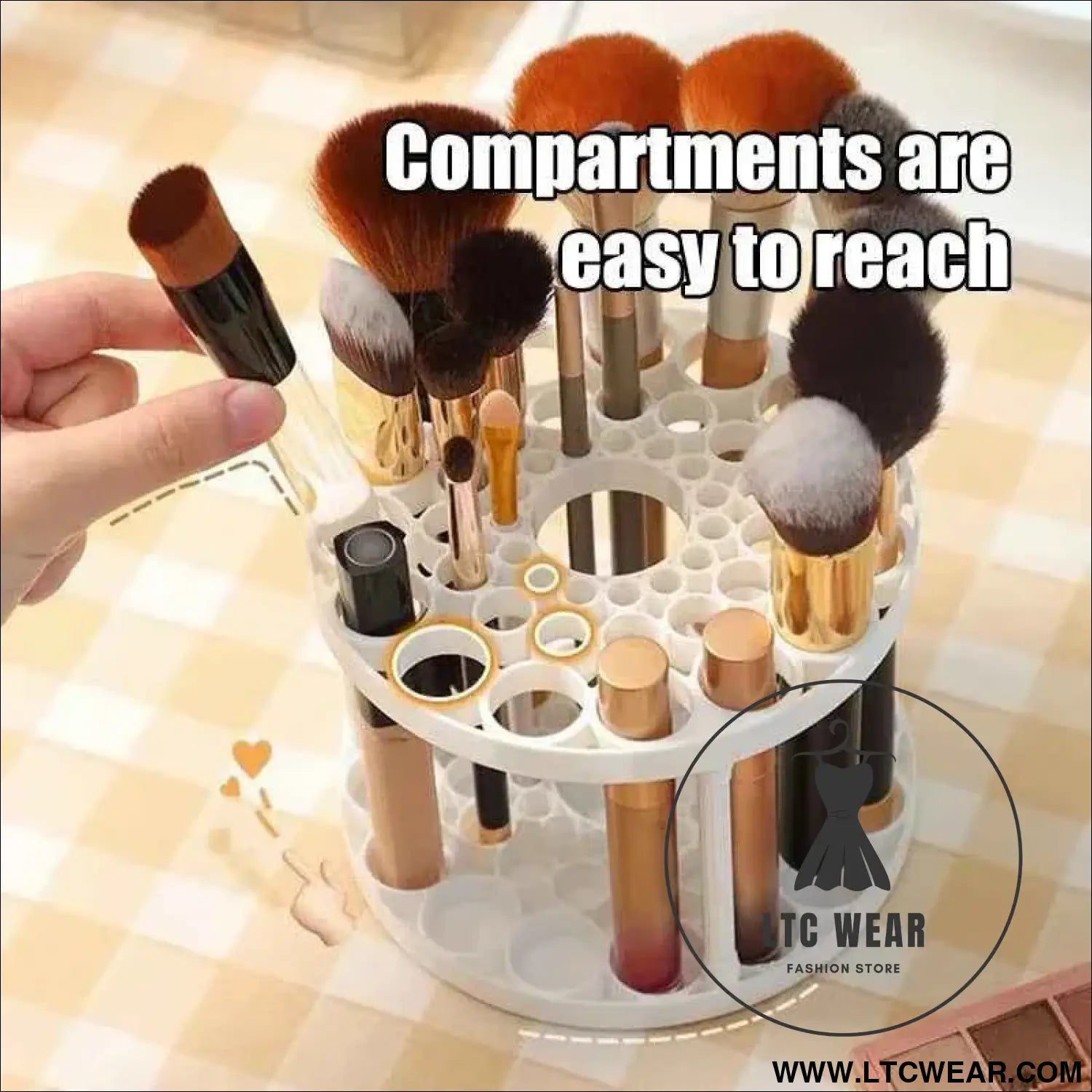 Elevate Your Routine: Organized Makeup Brush Holder