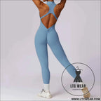 Elevate your workouts with our naked yoga jumpsuit