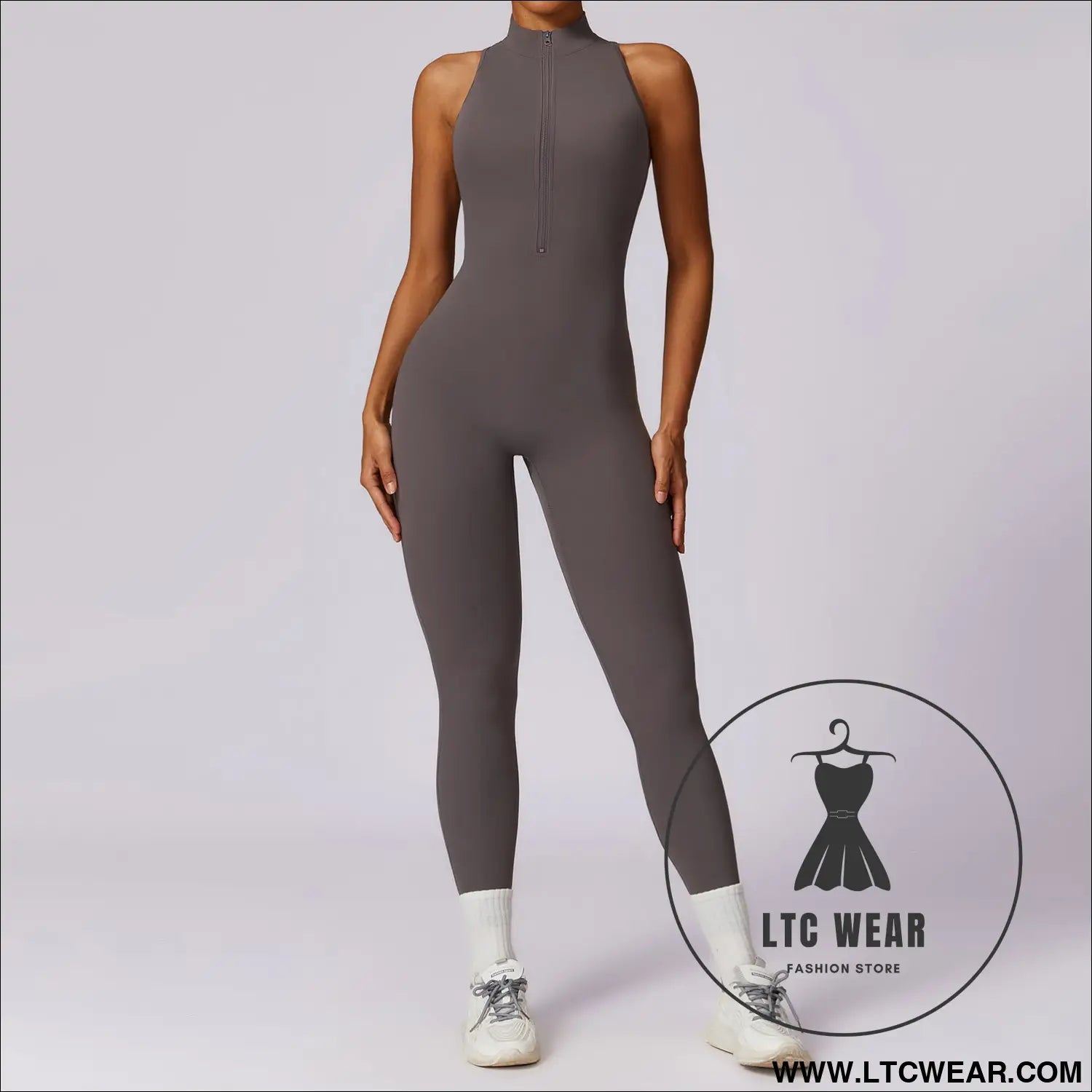 Elevate your workouts with our naked yoga jumpsuit - grey / s