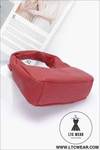 Embossed Faux Leather Hobo Bag