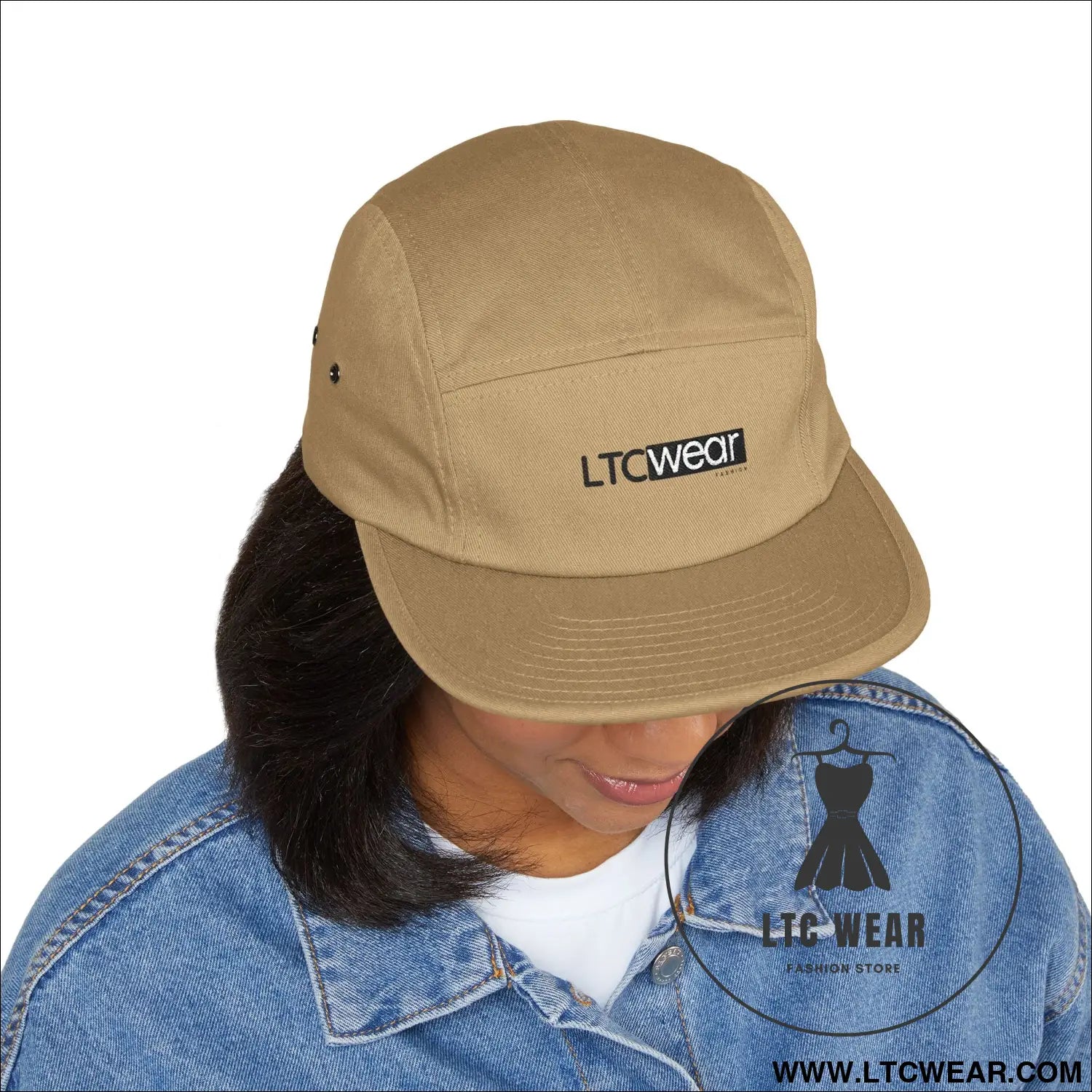 Embroidered 5-panel cotton cap l.t.c wear camper hat - hats
