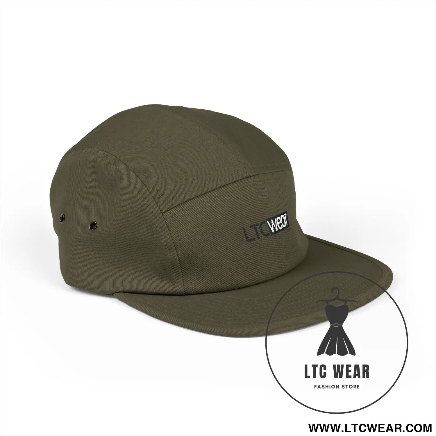 Embroidered 5-panel cotton cap l.t.c wear camper hat - hats