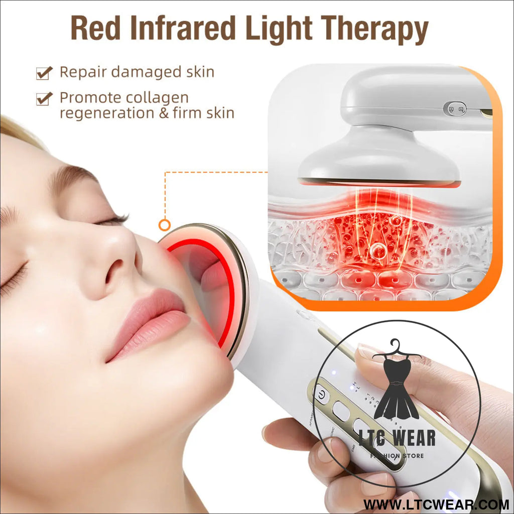 Ems body sculpting device with 5 modes rechargeable far infrared & ultrasonic fat burning slimming beauty instrument