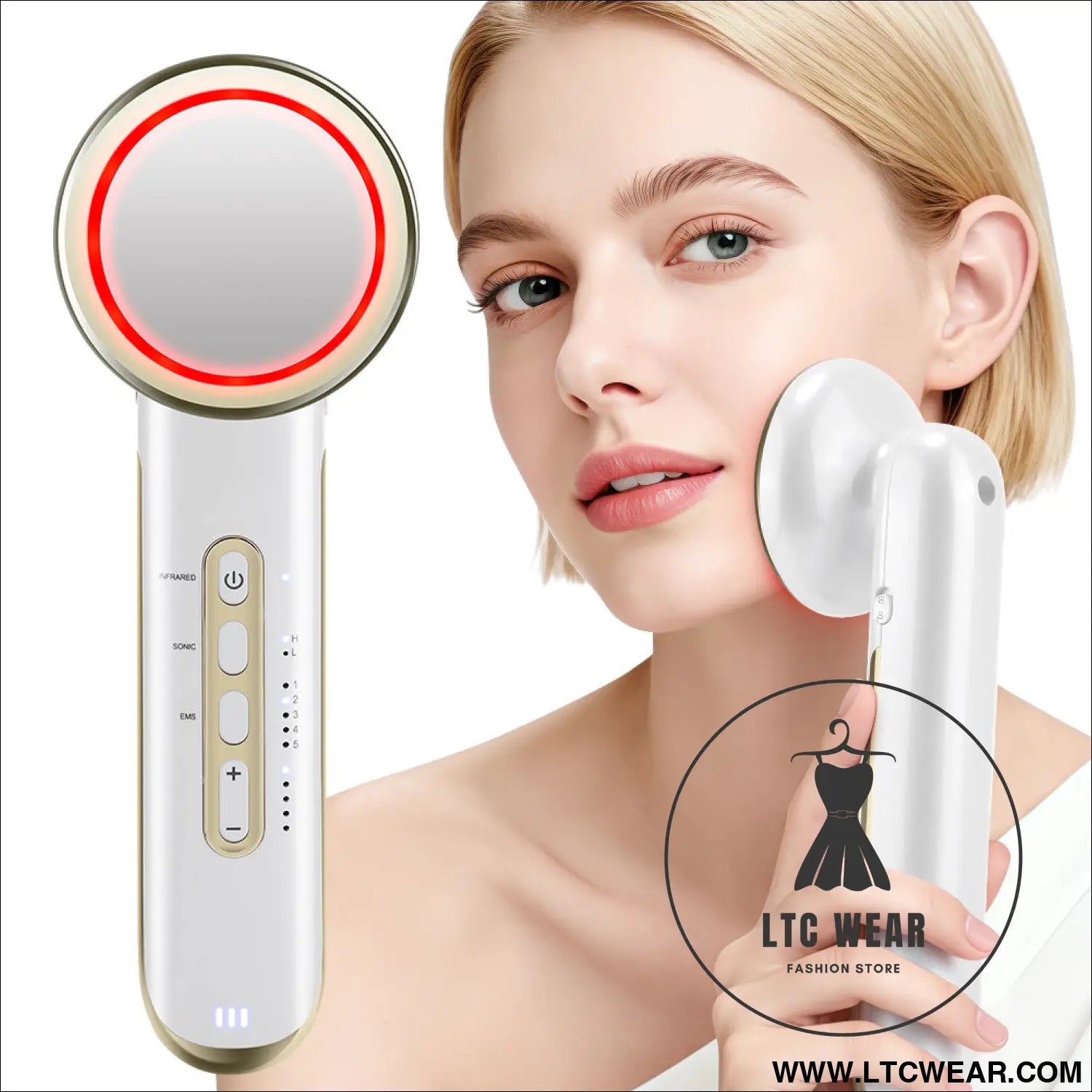 Ems body sculpting device with 5 modes rechargeable far infrared & ultrasonic fat burning slimming beauty instrument