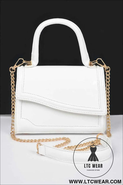 Enamel Faux Leather Top Handle Bag