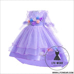 Encanto isabela princess dress flowers purple dress cosplay