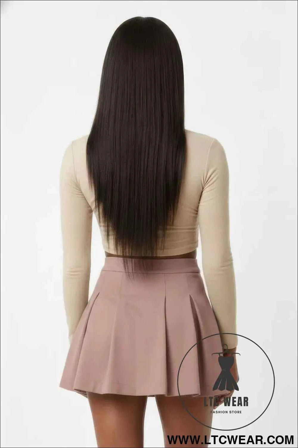 Essential High-waist Pleated Mini Skirt