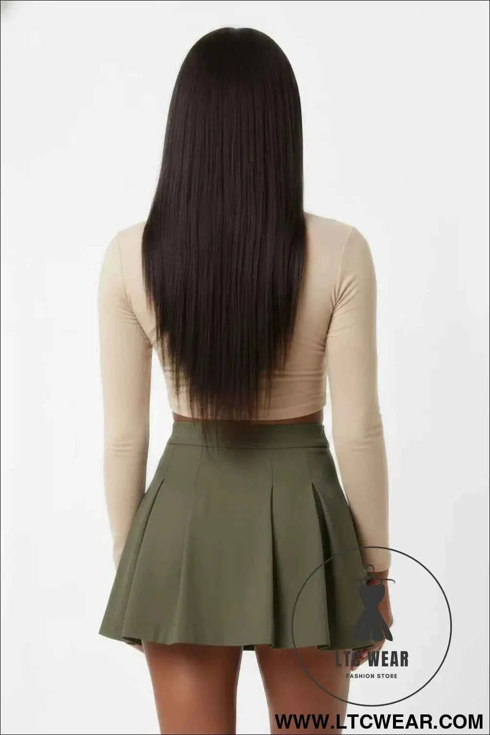 Essential High-waist Pleated Mini Skirt