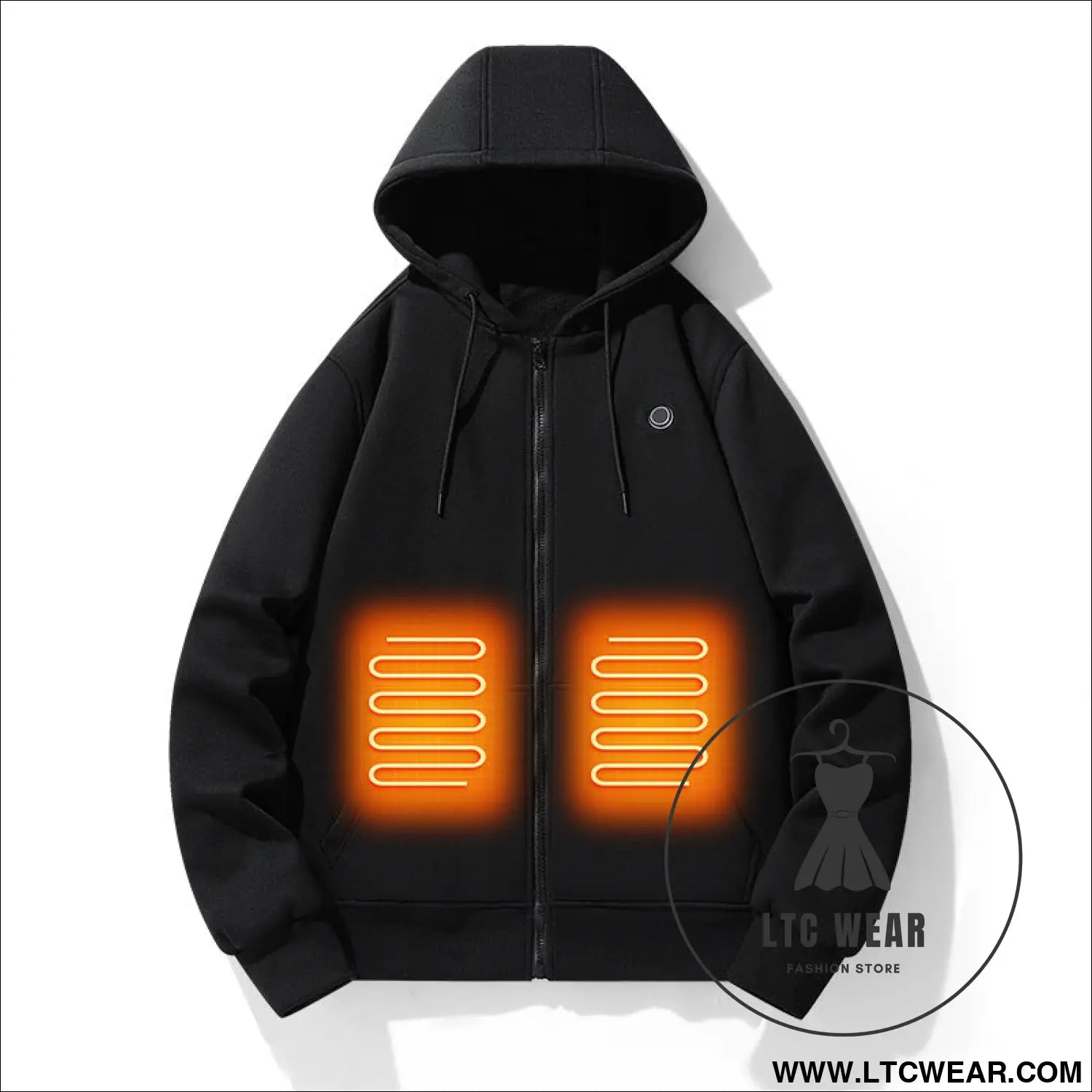European and american zipper cardigan heating hoodie intelligent hooded five zone heating jacket outdoor warm electric