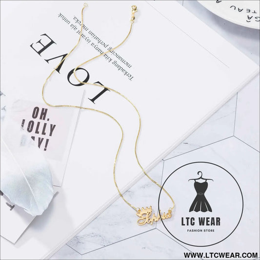 Exquisite Crown Custom Name Necklace