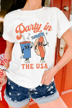White Party In The USA Patriotic Graphic Tee