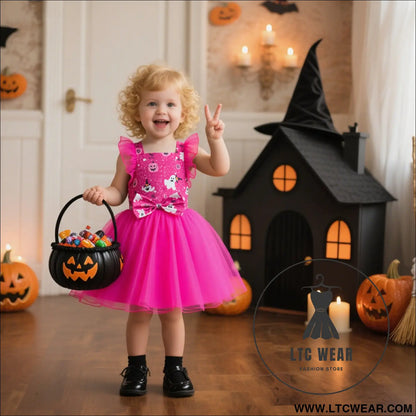 Fancy halloween printed butterfly costume dress with chiffon mesh skirt