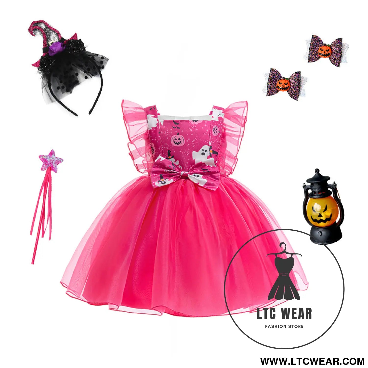 Fancy halloween printed butterfly costume dress with chiffon mesh skirt