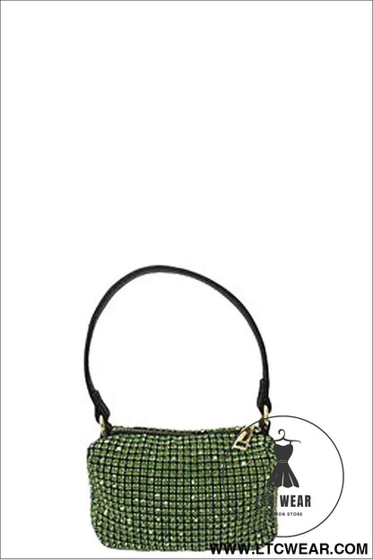 Fashion Chic Rhinestone Handle Clutch Bag