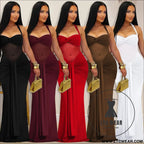 Fashion women’s sexy sheer mesh halter tie-back dress
